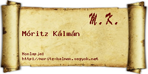 Móritz Kálmán névjegykártya